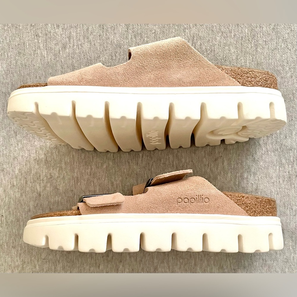 Papillio Women’s Sz 6 Arizona Pap Chunky Warm Sand Slip On Sandal NIB - Picture 3 of 8